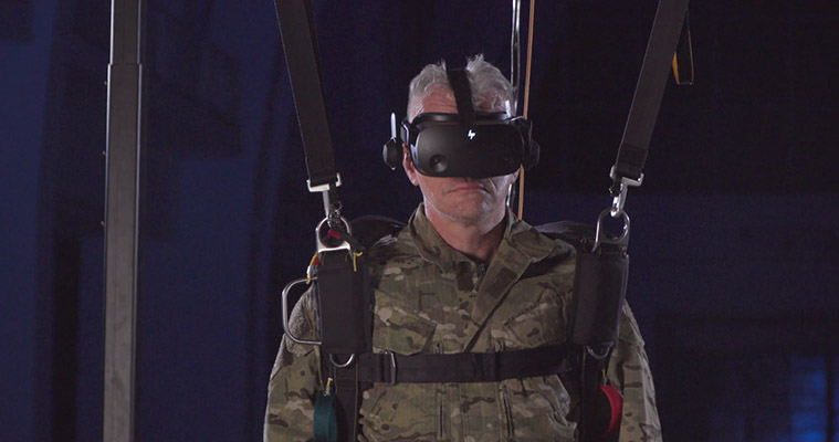 RAPTOR Parachute Simulator wth goggles